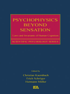 cover image of Psychophysics Beyond Sensation